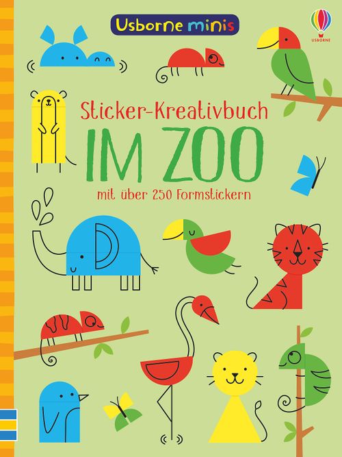 Usborne Minis - Sticker-Kreativbuch: Im Zoo