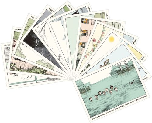 Alle Kinder gemischtes Postkartenset mit 12 Motiven